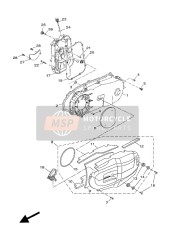 2DME54302000, Crankcase Cover Assy 3, Yamaha, 0
